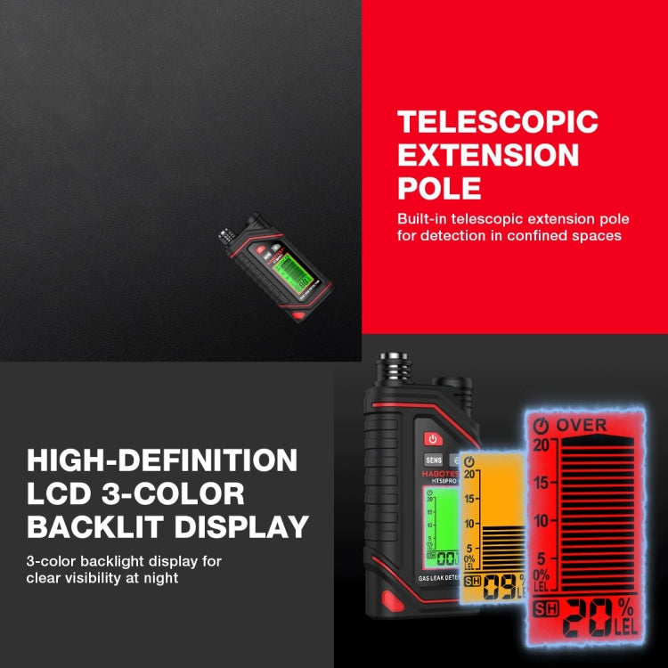 HABOTEST Portable Rechargeable Gas Detector, HT629