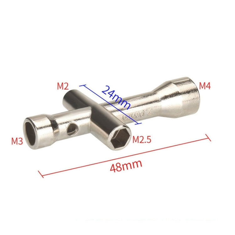 3D Printer Cross Wrench Mini Socket M2/M2.5/M3/M4 Screw Nut Tool, 2pcs