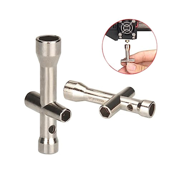 3D Printer Cross Wrench Mini Socket M2/M2.5/M3/M4 Screw Nut Tool, 2pcs