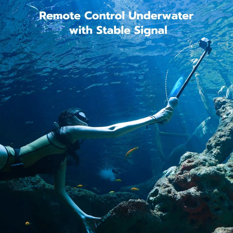 TELESIN 0.85m Underwater Selfie Stick Wireless Remote Control For GoPro HERO13 Black / HERO12 Black / HERO11 Black / HERO10 Black / HERO9 Black / HERO8 Black, Selfie Stick
