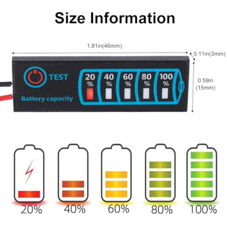 Lead- Acid Lithium Battery Universal LED Voltage And Electricity Display Board, Universal LED