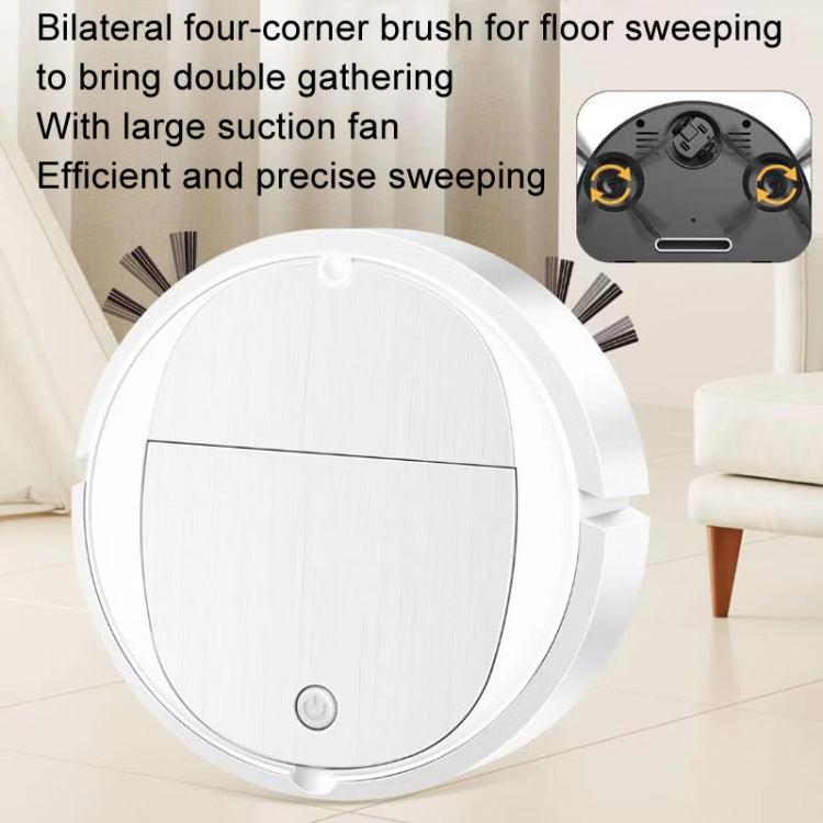 Intelligent Sweeper Robot Home Automatic 3 In 1 Integrated Cleaning Machine Vacuum Cleaner, Rechargeable White
