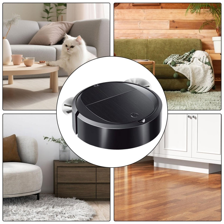 Intelligent Sweeper Robot Home Automatic 3 In 1 Integrated Cleaning Machine Vacuum Cleaner, Rechargeable White