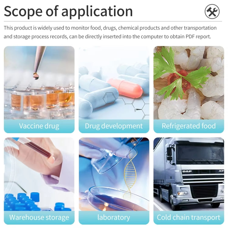 TempU Disposable Temperature Recorder For Cold Chain Transport Vehicles, 30 Days, 60 Days, 90 Days