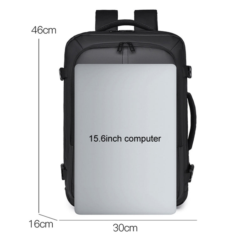 WEIXIER B724 Business Large Capacity Double-Shoulder Commuter Computer Bag Expandable Travel Backpack