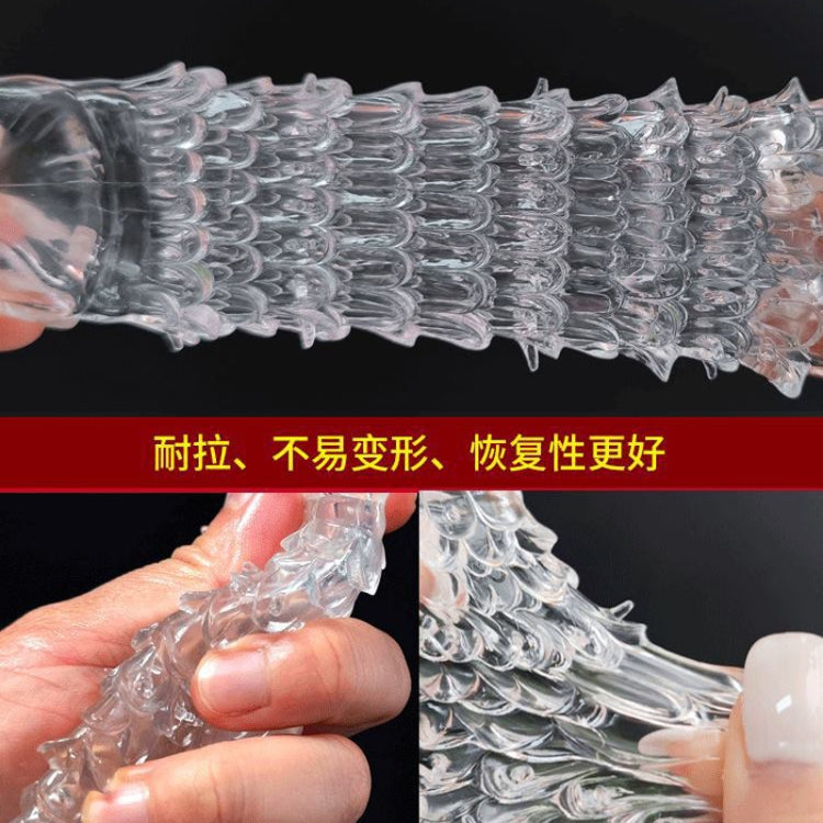 QUYUE Extended Crystal Sleeve Male Wolf Teeth Sleeve, Dragon Scale, Dragon Root