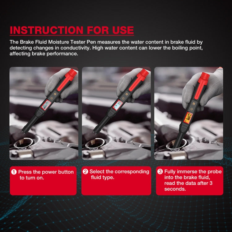 HABOTEST HT663 Motorcycle Vehicle Brake Fluid Moisture Detection Pen, HT663
