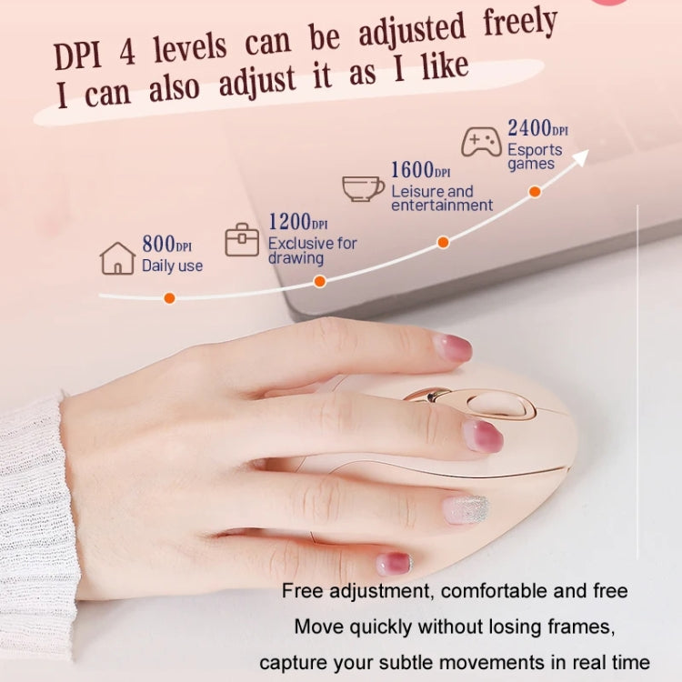 Inphic M8P 2.4G Wireless Mouse USB Mute Charging Girls Office Portable Ergonomic Mouse With Power Display