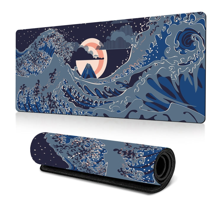 Big Wave Gaming Mouse Pad Non-Slip Rubber Desk Mat, 300x600x2mm, 300x700x3mm, 300x800x2mm, 300x800x3mm, 400x900x2mm