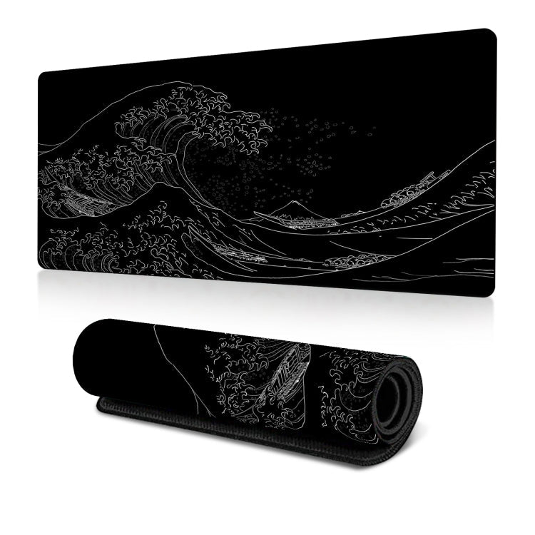 Big Wave Gaming Mouse Pad Non-Slip Rubber Desk Mat, 300x600x2mm, 300x700x3mm, 300x800x2mm, 300x800x3mm, 400x900x2mm