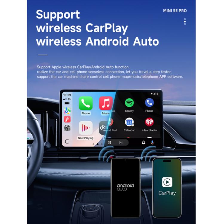 Dual-Channel Carlinkit Original Car Wired To Wireless Android Carplay Adapter, SE PRO