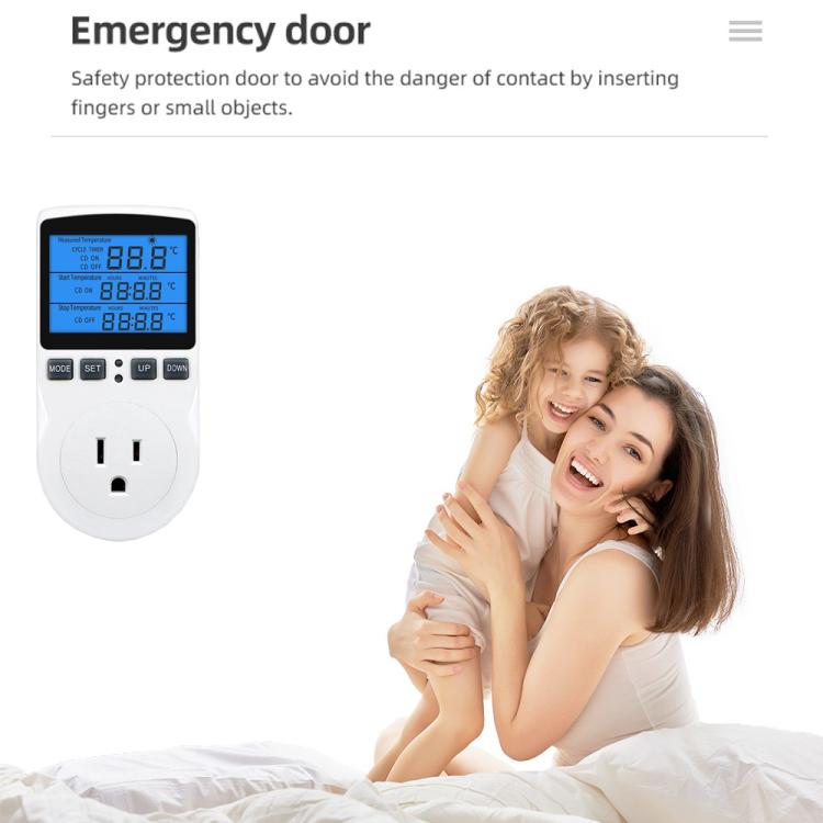 Backlight Smart Digital Thermostat Countdown Temperature Control Switch Socket Timing Temperature Controller, Backlight US Plug, Backlight UK Plug, Backlight AU Plug