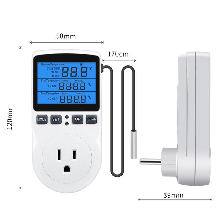 Backlight Smart Digital Thermostat Countdown Temperature Control Switch Socket Timing Temperature Controller, Backlight US Plug, Backlight UK Plug, Backlight AU Plug