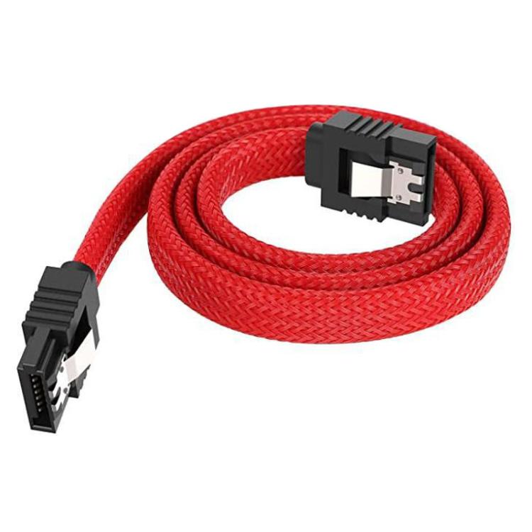 SATA3.0 With Aluminum Foil Shield Braided Cable Body Computer Hard Drive Power Cable, 0.5m