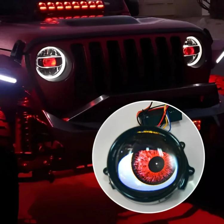 3-Inch Car Motorcycle LED Demon Eye Light Modification, For Two