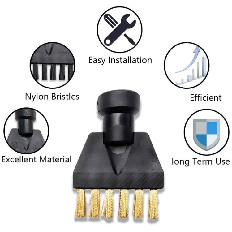 For Karcher SG-42 / SG-44 / SC1-SC5 Steamer Cleaning Small Flat Brush Accessories, Copper Brush, Nylon Brush