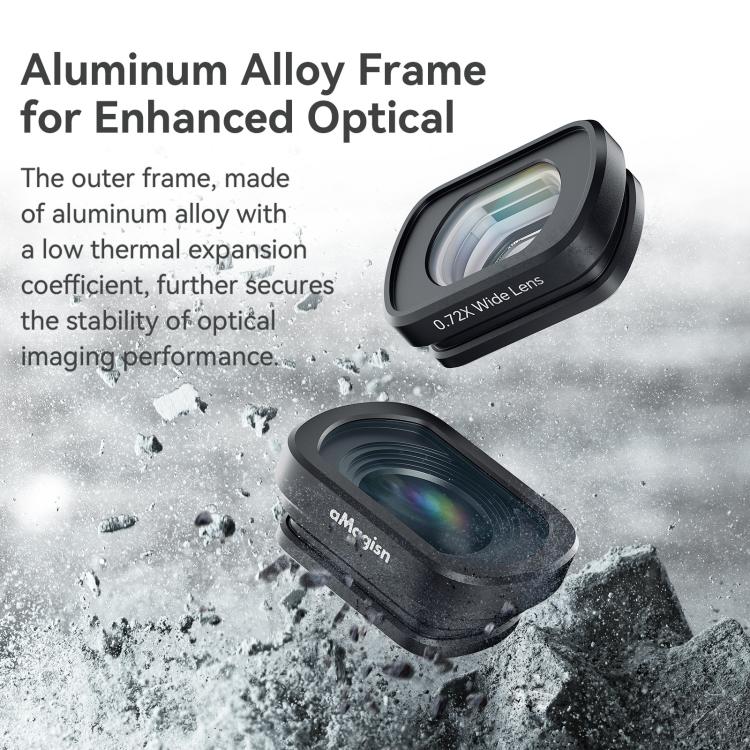 For DJI Pocket 3 aMagisn Magnetic Filter Accessories, 0.72X Wide Lens