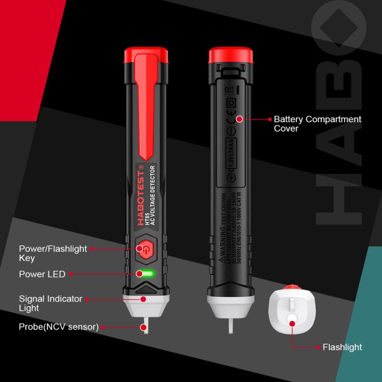 HABOTEST HT85 Non-Contact Electricity Tester AC Voltage Detector, HT85