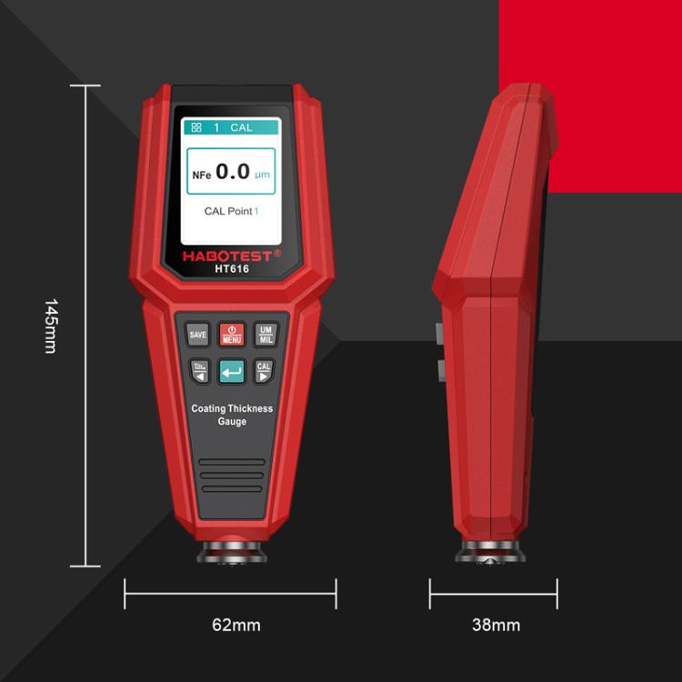 HABOTEST HT616 Car Paint Tester Paint Coating Thickness Gauge, HT616