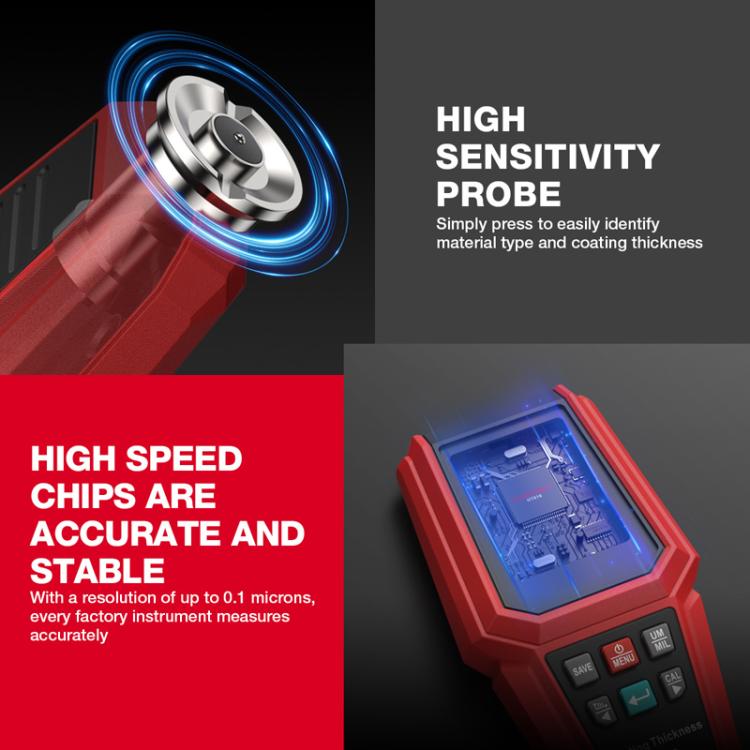 HABOTEST HT616 Car Paint Tester Paint Coating Thickness Gauge, HT616