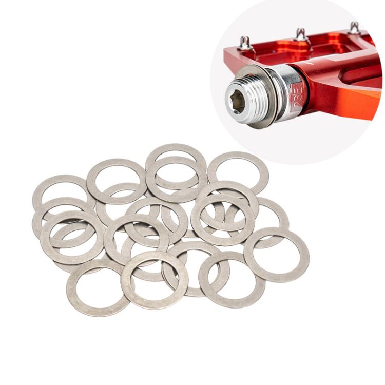 ZTTO Bicycle Pedal Stainless Steel Washer Mountain Bike Disc Protection Gasket, 20pcs