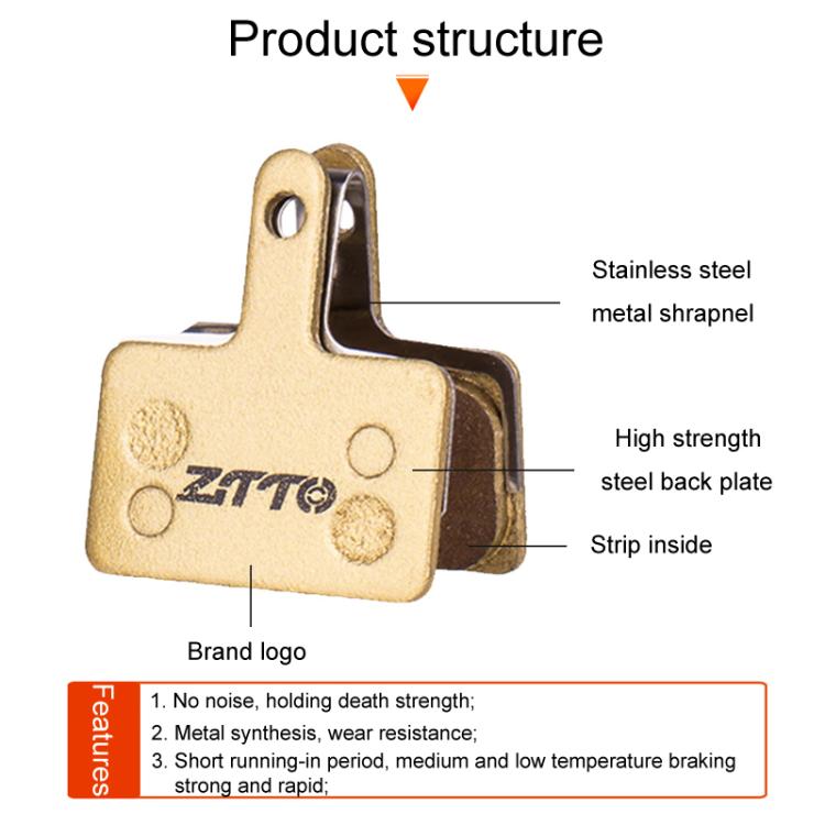 2pairs ZTTO Mountain Bike Full Metal Copper Base Lining Oil Disc Block Brake Pad, MJ-01B, MJ-01D, MJ-01E, MJ-01F, MJ-02A, MJ-02B, MJ-02D, MJ-02F, MJ-03F, MJ-04B, MJ-05B, MJ-05C, MJ-07B, MJ-07C, MJ-07C With Hole, MJ-08A, MJ-08B, MJ-11A, MJ-11C, MJ-11D  ...