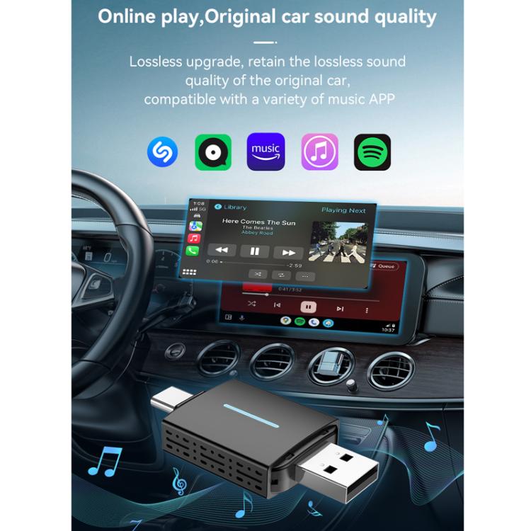 Car Wired Dual-port CarPlay/Android 2 in 1 Converts To Wireless Box, CarPlay/Android 2 in 1