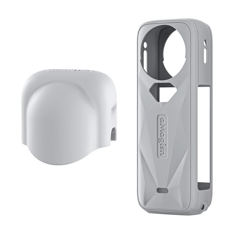 For Insta360 X5 Action Camera Protective Accessories, aMagisn Body Case+Lens Cap Black, aMagisn Body Case+Lens Cap Gray, aMagisn Body Case Black, aMagisn Body Case Gray