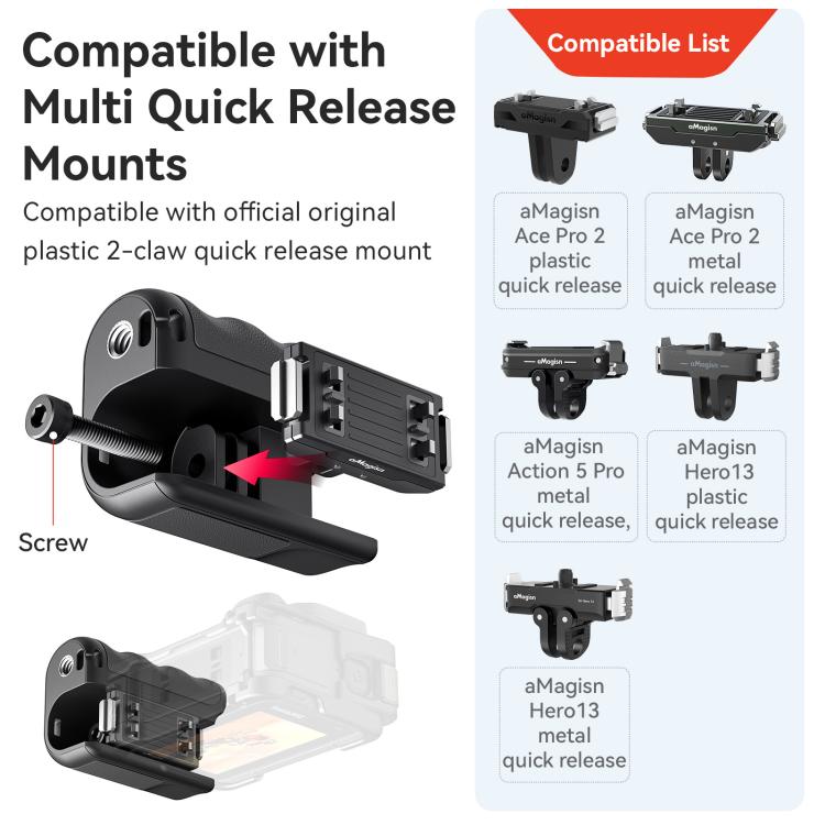 aMagisn Xplorer Grip Kit Street Vlogging Handle for DJI, Insta360, GoPro and Other Action Cameras, For Insta360, DJI Action, and GoPro