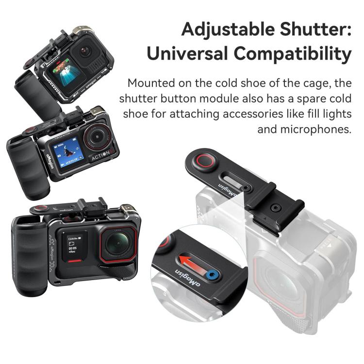 aMagisn Xplorer Grip Kit Street Vlogging Handle for DJI, Insta360, GoPro and Other Action Cameras, For Insta360, DJI Action, and GoPro