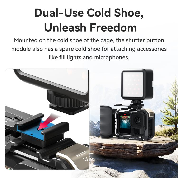aMagisn Xplorer Grip Kit Street Vlogging Handle for DJI, Insta360, GoPro and Other Action Cameras, For Insta360, DJI Action, and GoPro