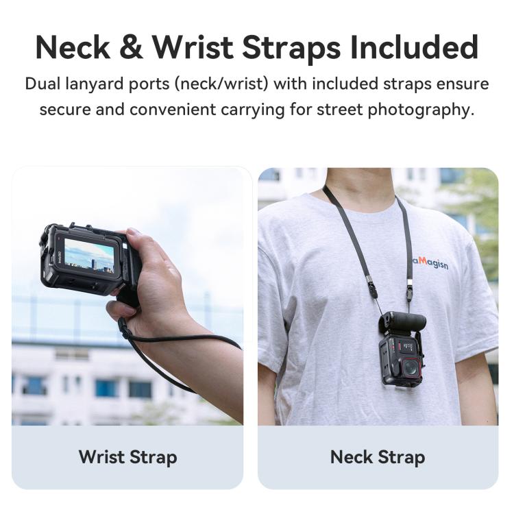 aMagisn Xplorer Grip Kit Street Vlogging Handle for DJI, Insta360, GoPro and Other Action Cameras, For Insta360, DJI Action, and GoPro