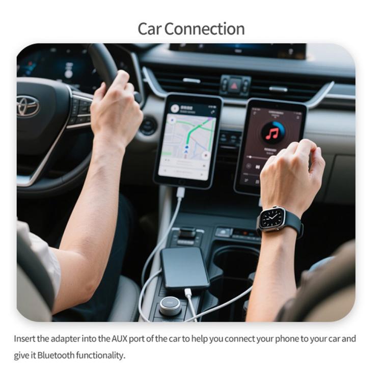 2-in-1 Bluetooth 5.4 Audio Adapter with Qualcomm Chip Low Latency Wireless Transmitter/Receiver for Car/Home, M166
