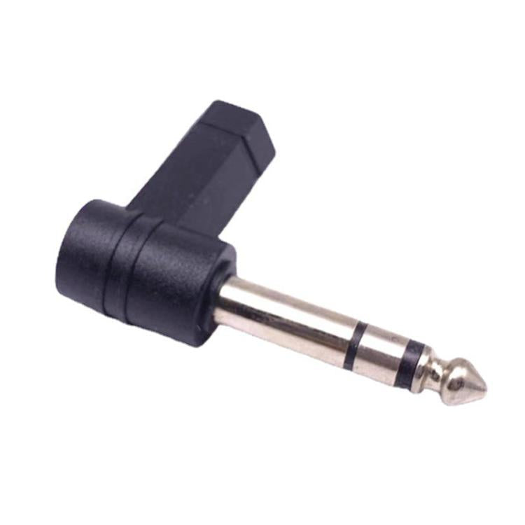 6.35mm To 3.5mm Plug 90 Degree Headphone Microphone Audio Adapter, 6.35mm To 3.5mm