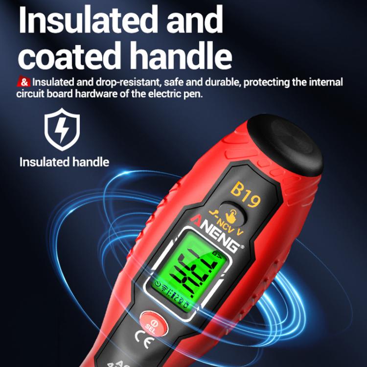 ANENG Digital Display High-Precision Intelligent Induction Test Pen, Red Flat Head, Yellow Flat Head, Red Cross Head, Yellow Cross Head