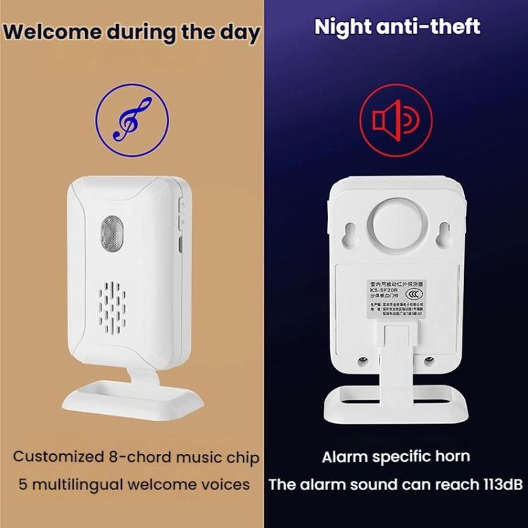 Wireless Infrared Sensor Split Supermarket Welcome Doorbell, Infrared Sensor Doorbell