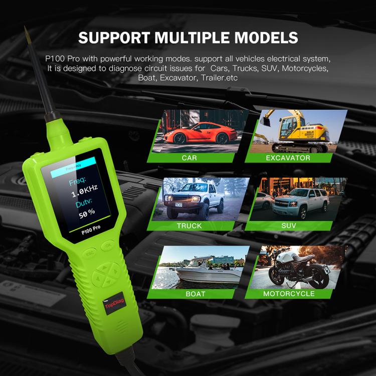 TopDiag Multi-Function Electrician Automobile Circuit Tester, TopDiag P100 Pro