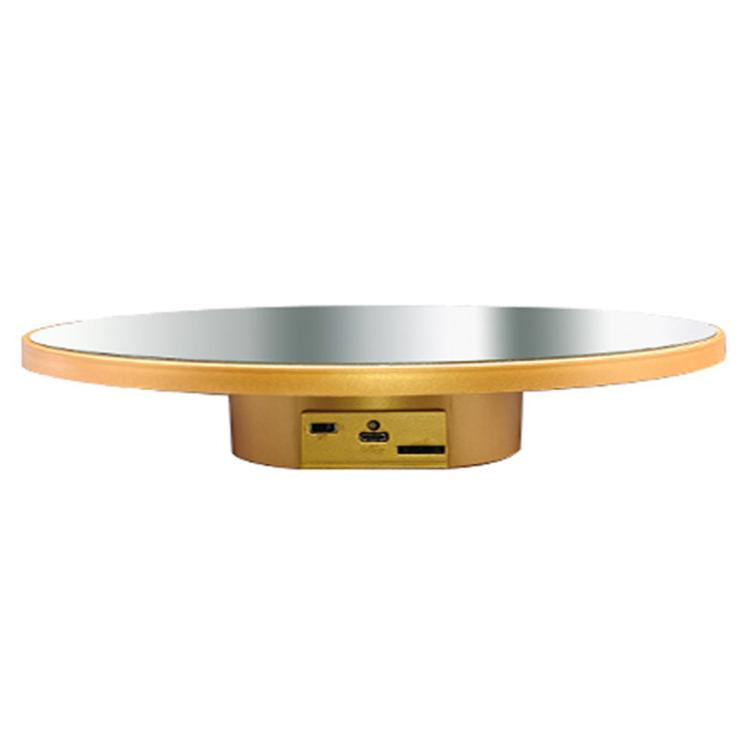 Multi-purpose Mirror Electric Rotating Disc Battery / USB Powered Photography Live Display Stand, 16cm White, 16cm Black, 16cm Gold, 25cm White, 25cm Black, 25cm Gold