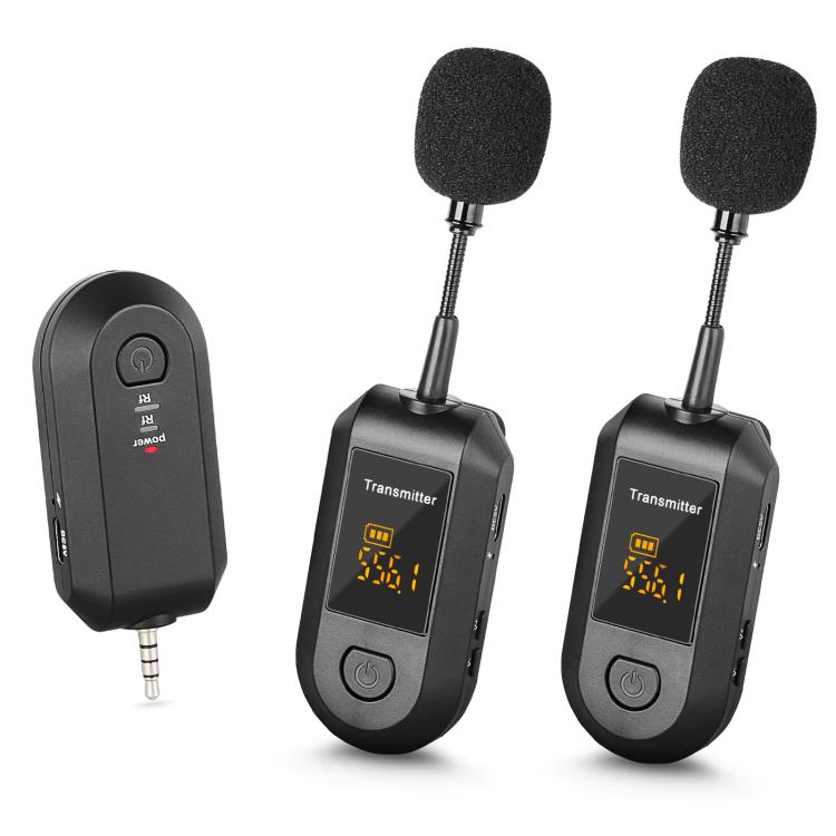 Wireless 2.4G Microphone Amplifier Portable Microphone, 1 In 1 Lapel Clip, 1 In 1 Headwear, 1 In 2 Lapel Clip, 1 In 2 Headwear
