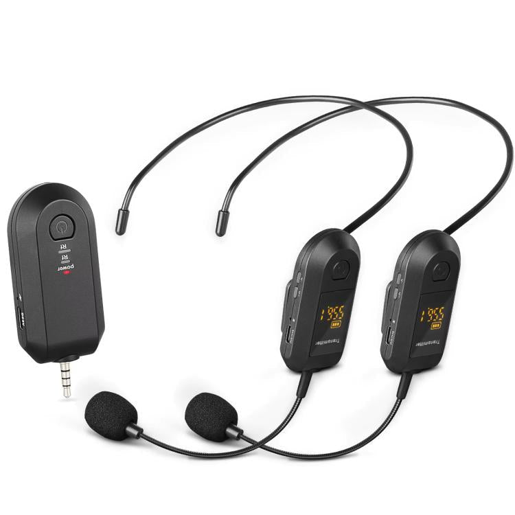 Wireless 2.4G Microphone Amplifier Portable Microphone, 1 In 1 Lapel Clip, 1 In 1 Headwear, 1 In 2 Lapel Clip, 1 In 2 Headwear