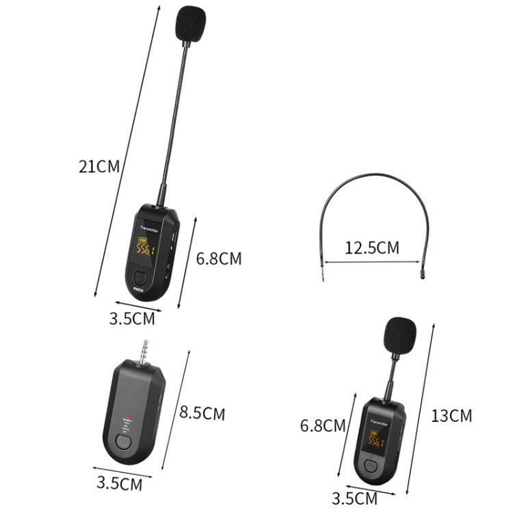 Wireless 2.4G Microphone Amplifier Portable Microphone, 1 In 1 Lapel Clip, 1 In 1 Headwear, 1 In 2 Lapel Clip, 1 In 2 Headwear
