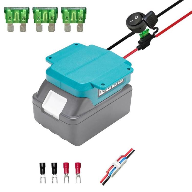 For Makita 18V 18650 Lithium Battery Charger Tool Battery Converter, No Protective Switch, With Protection Switch