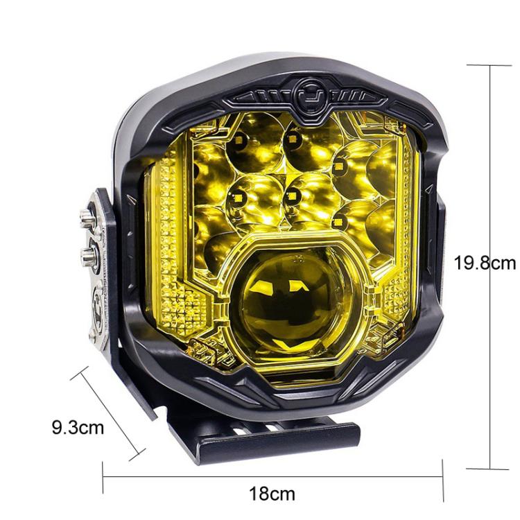 OL-21W04Y 7 Inch LED Long-Distance Headlight Angel Eye Background Work Light