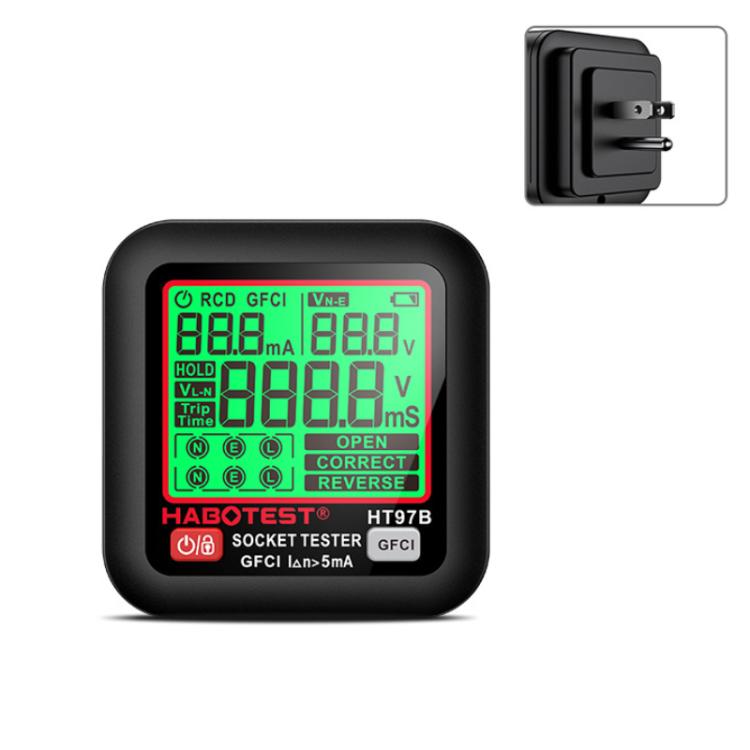 HABOTEST Digital Display Intelligent Electrical Test Socket, HT97B US Plug, HT97D EU Plug, HT97E UK Plug