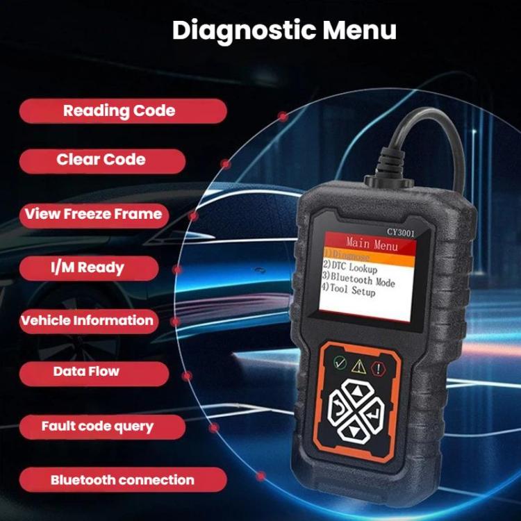 OBD 2 Car Fault Detection Diagnostic Scanner With Color Screen Display, CY3001