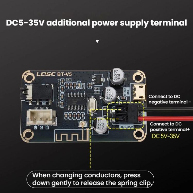 MP3 Bluetooth 5.1 Decoding Board DIY Modified Lossless Car Audio Receiver Module, LQSC BT-V5