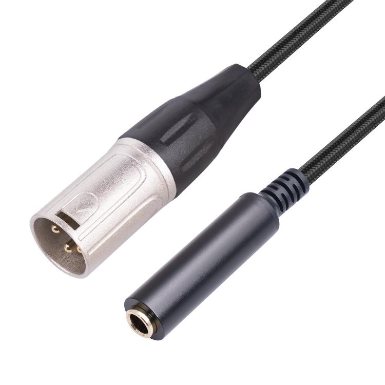 6.35mm Female to XLR Male to 1/4 inch TRS Audio Adapter Cable, 6.35mm Female to XLR Male
