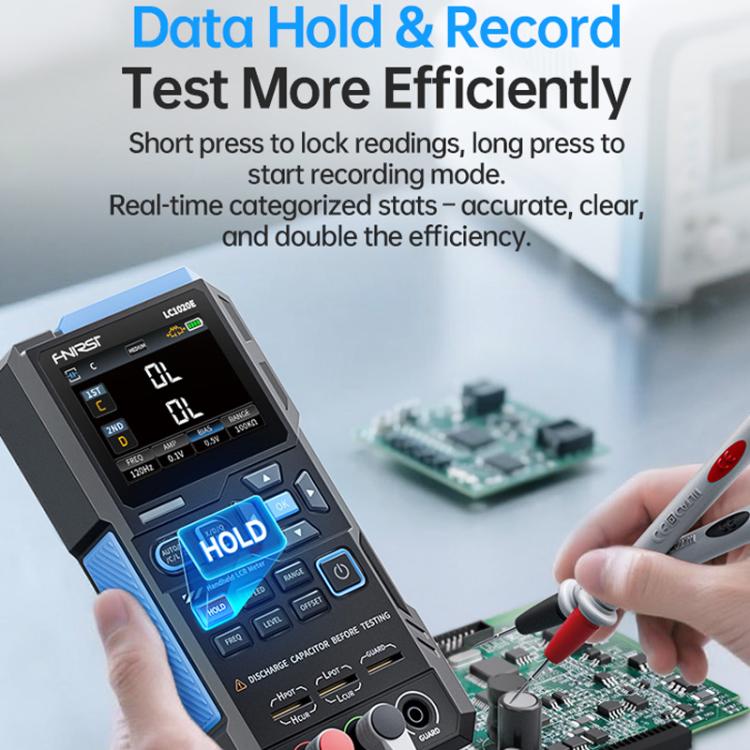 Handheld Digital Bridge Tester Capacitance Resistance Inductance Tester, FNIRSI LC1020E