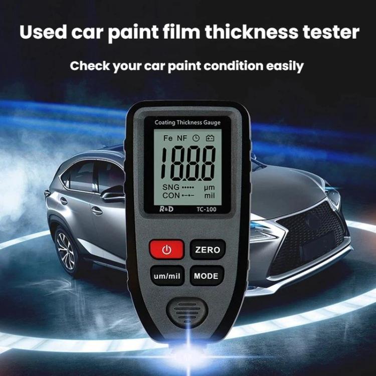 R&D INSTRUMENTS TC-100 High-Precision Coating Thickness Gauge Automotive Paint Film Thickness Tester, TC-100
