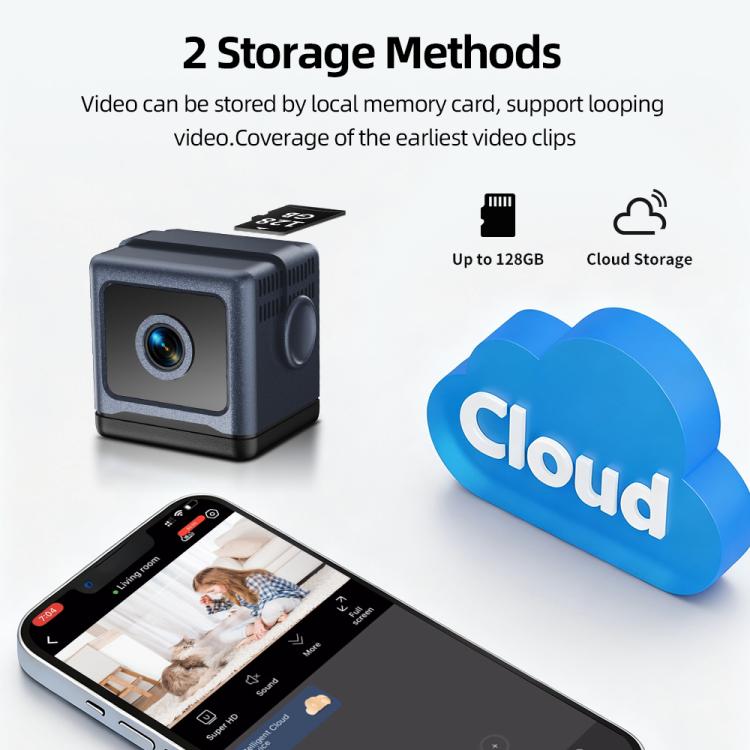 Motion Detection Smart Alarm Wireless Connected Mini Battery Camera, W03